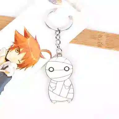 零界 木乃伊钥匙扣黑暗风嘻哈个性百搭潮流行李箱包包挂饰#好运 合金 挂件 男女同款情侣款