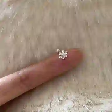 零界 雪花精灵 三秒心动 时尚好运招财轻奢潮流日常百搭上班校园穿搭通勤养耳洞防堵 合金 耳钉 女款