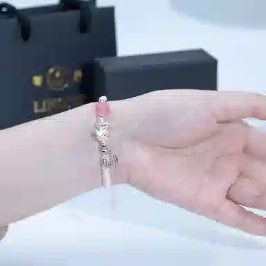 零界 招财貔貅福牌吞金兽 新中式迎福十二生肖 转运珠 小众轻奢纳福手工编制可调节 水晶 玉石手链 男女同款情侣款