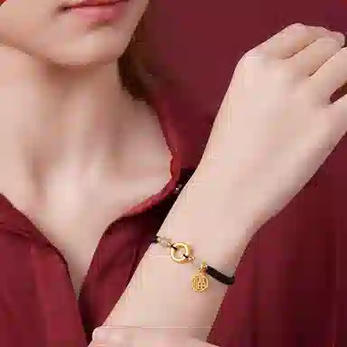 【福牌平安扣】 零界 精致新中式国风轻奢高级感本命年转运珠手工编绳 事事如意顺遂 琉璃 手链 男女同款情侣款