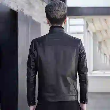 AHCN Slim Fit Leather Jacket