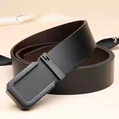 帝企鹅 平滑扣休闲 牛皮 皮带 男款