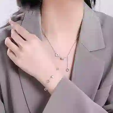 兮畔 时尚精致锆石简约设计感招财手饰小蛮腰转运珠轻奢优雅显白小众气质百搭#好运 黄铜 手链 女款