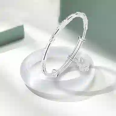 静范 一步一响碎冰蓝贵妃镯繁花似锦蝶恋花叠戴金钱进袋国风新中式典雅旗袍汉服白月光金玉满堂简约耐看百搭告白#好运 琉璃 手镯 女款