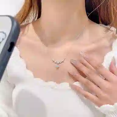 【纯银999|紫藤花开】 静范 法式浪漫气质请冷感小众设计轻奢精致高级感时髦迷人名媛风优雅温柔简约百搭锁骨链 足银 项链 女款 银色