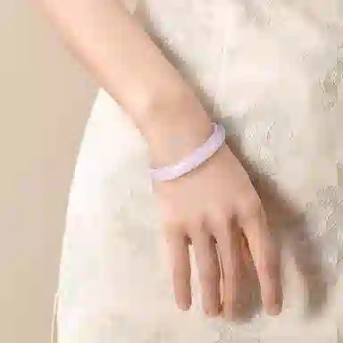 静范 紫罗兰 复古贵妃招财国潮古风汉服旗袍冷淡风温婉水润显白素雅气质 琉璃 手镯 女款