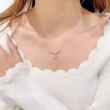 【纯银999|紫藤花开】 静范 法式浪漫气质请冷感小众设计轻奢精致高级感时髦迷人名媛风优雅温柔简约百搭锁骨链 足银 项链 女款 银色