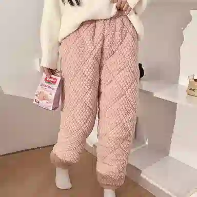 欧诗帛 加厚保暖休闲舒适睡裤 女款 粉色