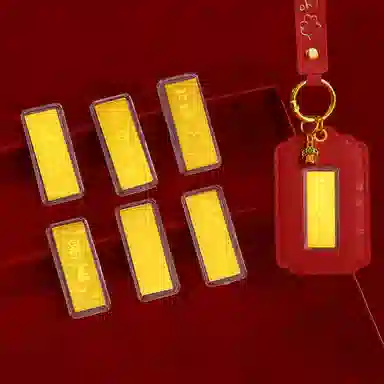 【钥匙扣合集】 金六福吉祥 平安美满财源滚滚 新中式国潮轻奢个性创意配件#好运有福气 镀金 挂件 男女同款情侣款