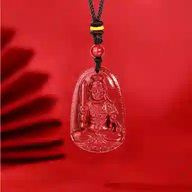 【99%高含量】 金六福吉祥 不动明王八大守护神生肖鸡守护神本命年精致简约平安小众日常百搭#好运 朱砂 项链 男女同款情侣款