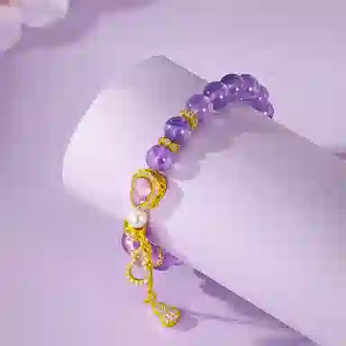 【九紫离火】 金六福吉祥 祥瑞安康招财转运纳福新中式国潮风精致精美轻奢优雅小众日常百搭#好运天然 紫水晶 手串 男女同款情侣款