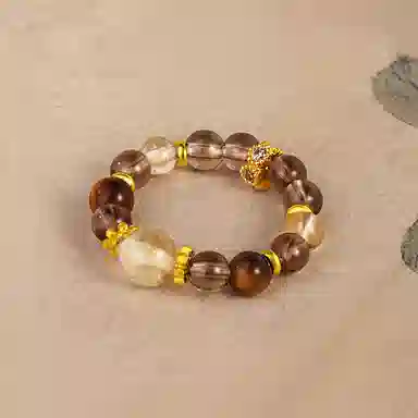 【精选TOP1】 金六福吉祥 金曜星轨新中式国潮风精致简约精美小众设计日常通勤显白百搭优选#好运天然 黄水晶 戒指 男女同款情侣款