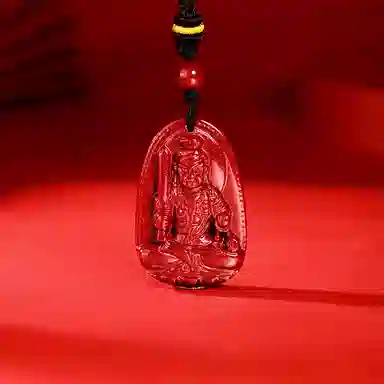 【99%高含量】 金六福吉祥 不动明王八大守护神生肖鸡守护神本命年精致简约平安小众日常百搭#好运 朱砂 项链 男女同款情侣款