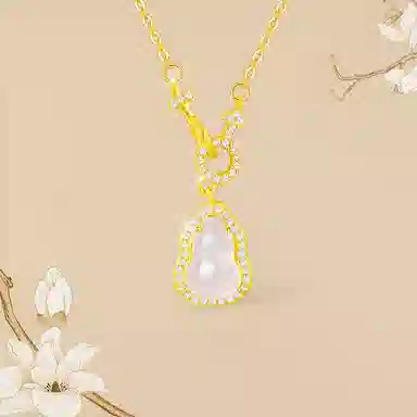 金六福吉祥 福禄 玉髓 项链 女款