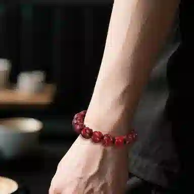 木盛缘 【精工雕刻   扭转乾坤】扭扭珠素串单圈文玩盘玩好运招米考研考试考公上岸 紫檀属 手串 男女同款情侣款