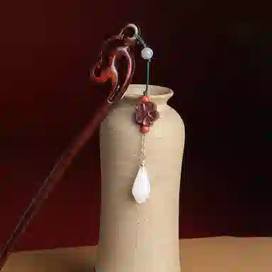 木盛缘 复古古风 木作 簪子 男女同款情侣款 血檀