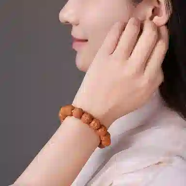 木盛缘 宝宝佛 佛珠单圈念珠文玩 猴头核桃 手串 男女同款情侣款