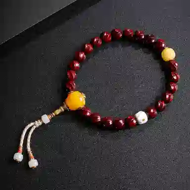 木盛缘 【精工工作室出品   扭转乾坤   扭扭珠】#好运 精品国潮多宝转运 紫檀属 手串 男女同款情侣款