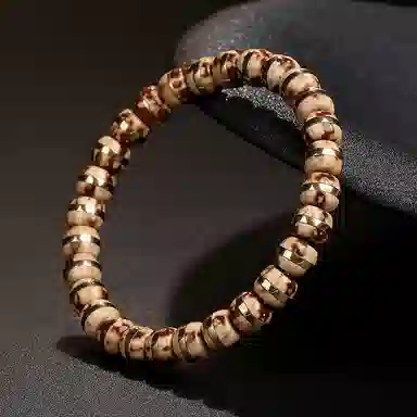 木盛缘 【招财鼠  鼠你有钱】实心镶嵌佛珠念珠文玩单圈#好运 紫金鼠 手串 男女同款情侣款