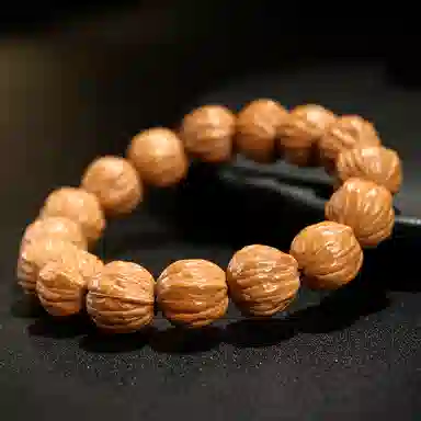 木盛缘 原生态双鳍南瓜单圈文玩 猴头核桃 手串 男女同款情侣款