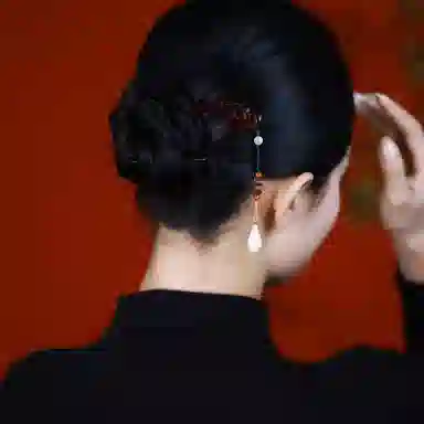 木盛缘 复古古风 木作 簪子 男女同款情侣款 血檀