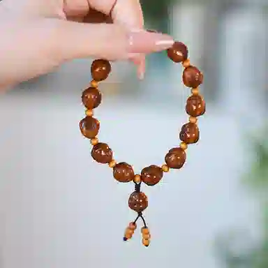 木盛缘 呆萌可爱金钱鼠盘完解压福禄平安招财纳福转运上岸有钱花手持手链 紫金鼠 手串 男女同款情侣款