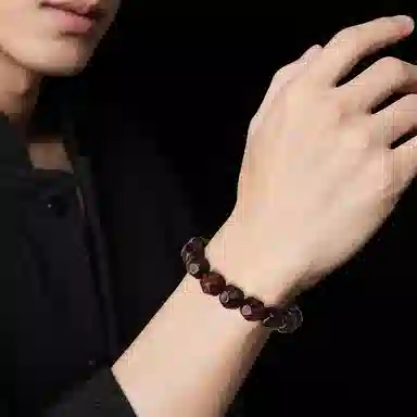 木盛缘 【精工雕刻   扭转乾坤】扭扭珠素串单圈文玩盘玩好运招米考研考试考公上岸 紫檀属 手串 男女同款情侣款