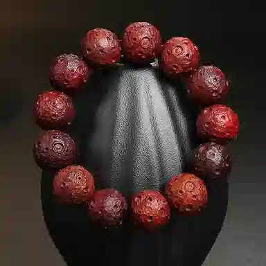 木盛缘 高油高密星球佛珠文玩单圈【雕刻造型  个性设计】#好运 紫檀属 手串 男女同款情侣款