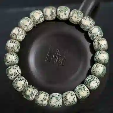 木盛缘 阴皮石玉料老型桶珠 星月菩提 手串 男女同款情侣款