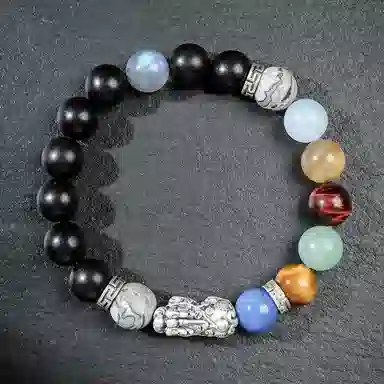 木盛缘 【貔貅  招财好运】多宝貔貅 黑檀 手串 男女同款情侣款