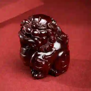 木盛缘 【鸿运当头 吸金貔貅】雕刻随身盘玩文玩#好运 紫檀属 把件 男款