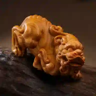 木盛缘 招财精雕貔貅治愈系创意财神转运财源滚滚复古文玩解压盘玩好运瑞兽貔貅 崖柏 手把件 男款