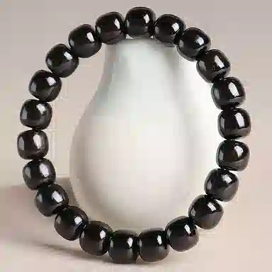 木盛缘 小众个性  高油高密佛珠念珠文玩 黑檀 手串 男女同款情侣款