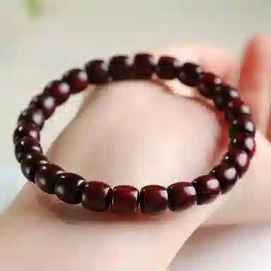 木盛缘 高油高密桶珠单圈 小叶紫檀 名贵木作手串 男女同款情侣款