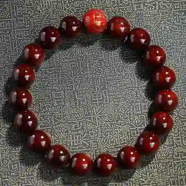 木盛缘 大漆珠佛珠单圈文玩手链 小叶紫檀 手串 男女同款情侣款