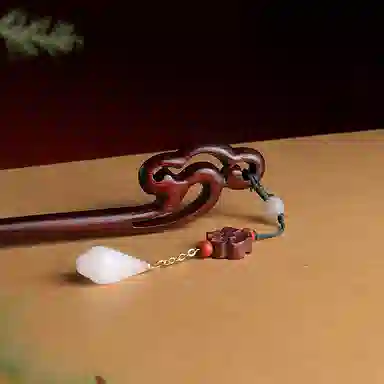 木盛缘 复古古风 木作 簪子 男女同款情侣款 血檀