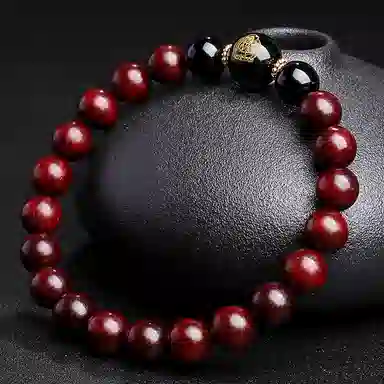 木盛缘 本命年转运十二生肖八大守护神招财纳福财源滚滚诸事顺遂有钱花 小叶紫檀 手串 男女同款情侣款