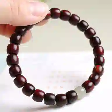 木盛缘 【紫气东来  帝王之木 】 紫檀属 手链手串高油高密转运配饰文玩好运转运 男女同款情侣款