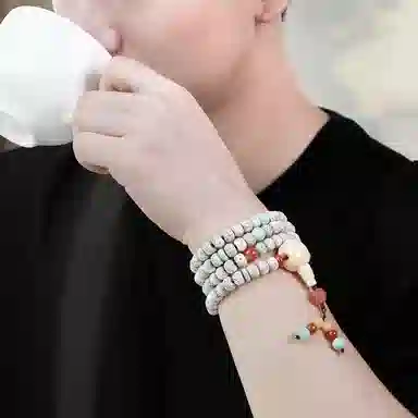 木盛缘 月朗星稀 高密顺白佛珠多宝文玩 星月菩提 手串 男女同款情侣款