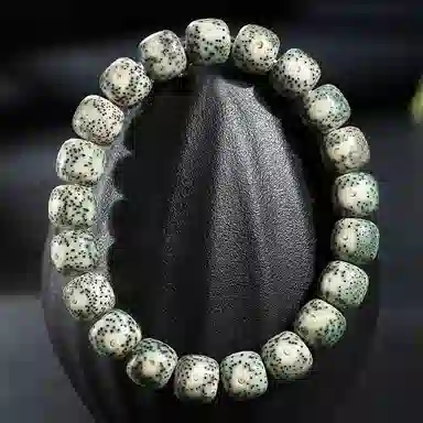 木盛缘 阴皮石玉料老型桶珠 星月菩提 手串 男女同款情侣款