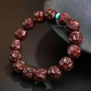 木盛缘 【发财鼠   暴力招财】#好运实心易盘玩上色快文玩 紫金鼠 手串 男女同款情侣款