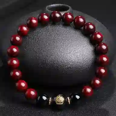 木盛缘 本命年转运十二生肖八大守护神招财纳福财源滚滚诸事顺遂有钱花 小叶紫檀 手串 男女同款情侣款