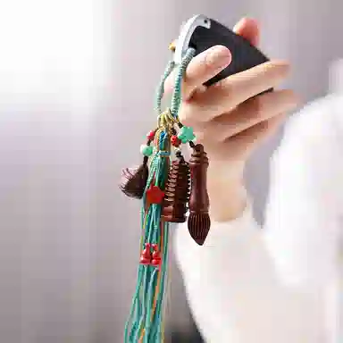 木盛缘 【金榜题名】【考研考试上岸】国潮新中式葫芦金榜题名文昌塔状元笔 紫檀属 把件 男女同款情侣款