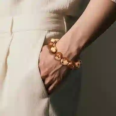 木盛缘 【暴力来财  好运熊猫】文玩木饰佛珠单圈 紫金鼠 手串 男女同款情侣款