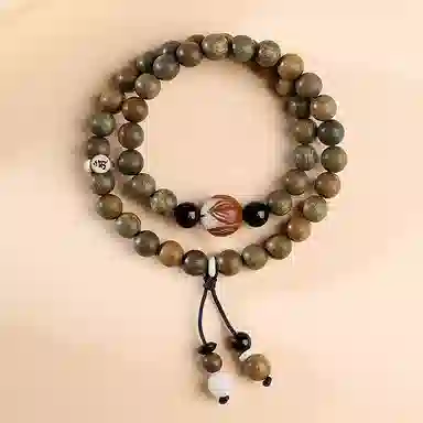 木盛缘 【福运招财  生肖守护】高油密老料八大守护神佛珠文玩 绿檀 手串 男女同款情侣款