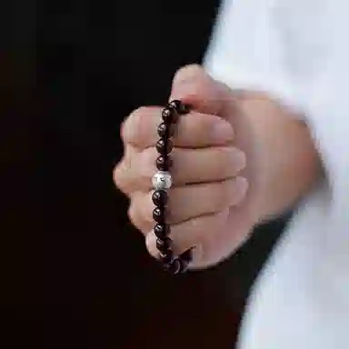 木盛缘 【六字箴言  过手留香】高油高密佛珠念珠文玩 紫檀属 手串 男女同款情侣款