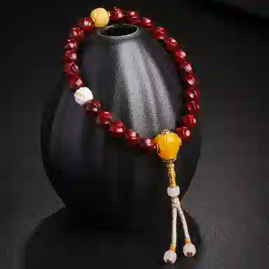 木盛缘 【精工工作室出品   扭转乾坤   扭扭珠】#好运 精品国潮多宝转运 紫檀属 手串 男女同款情侣款