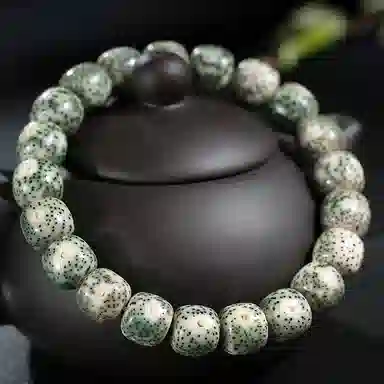 木盛缘 阴皮石玉料老型桶珠 星月菩提 手串 男女同款情侣款