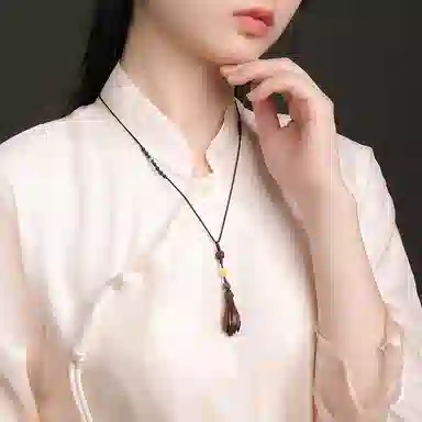 木盛缘 玉兰花月老赐福时来运转早日脱单平安喜乐文玩 小叶紫檀 吊坠 男女同款情侣款