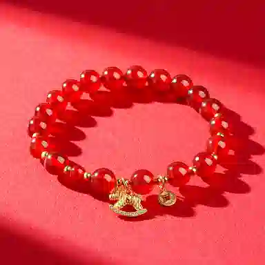 木盛缘 【马上有钱 暴富发财】#好运饰品 玛瑙 手串 女款